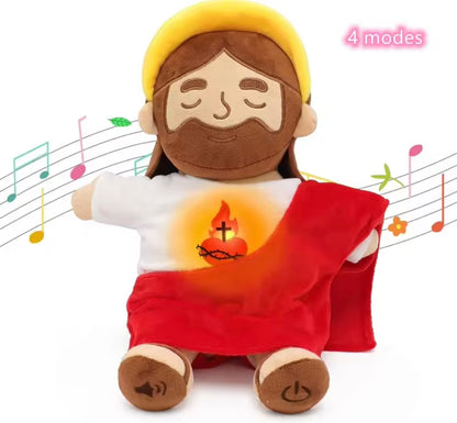Jésus Christ Grande Peluche Interactive – 4 Modes Lumineux & Sonores